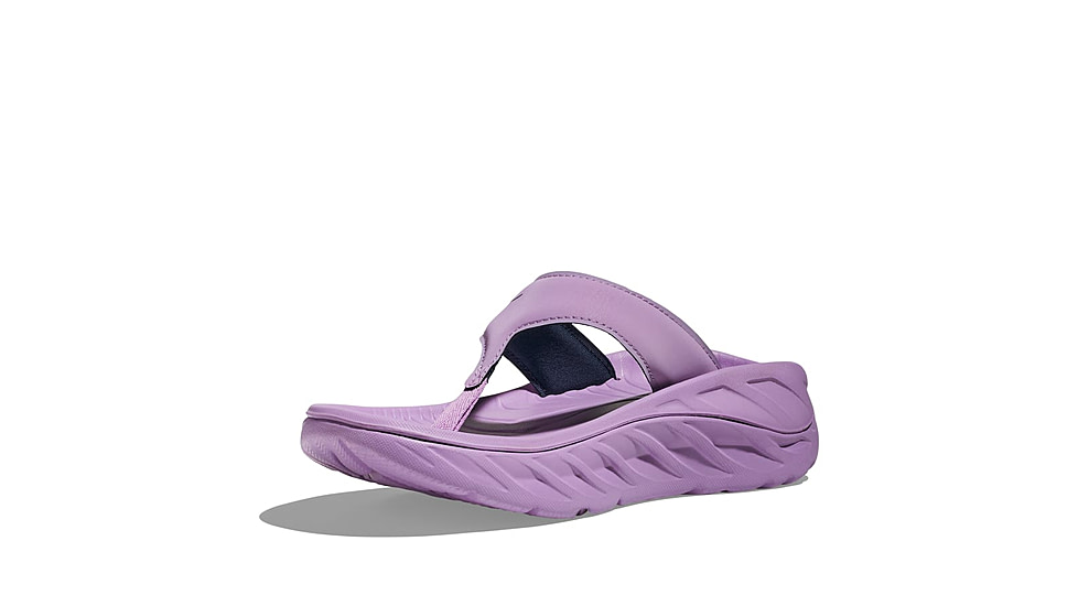 Hoka Ora Recovery Flip Shoes - Womens, Violet Bloom/Outerspace, 08, 1117910-VBOT-08