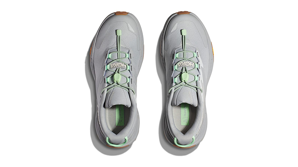 Hoka Transport Hiking Shoes - Womens, Harbor Mist/Lime Glow, 08B, 1123154-HMLG-08B