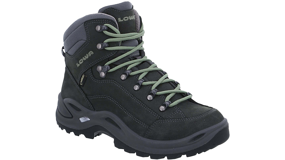 Lowa Renegade GTX Mid Hiking Shoes - Womens, Graphite/Jade, 9 US, Medium, 3209459781-GRPJAD-9 US