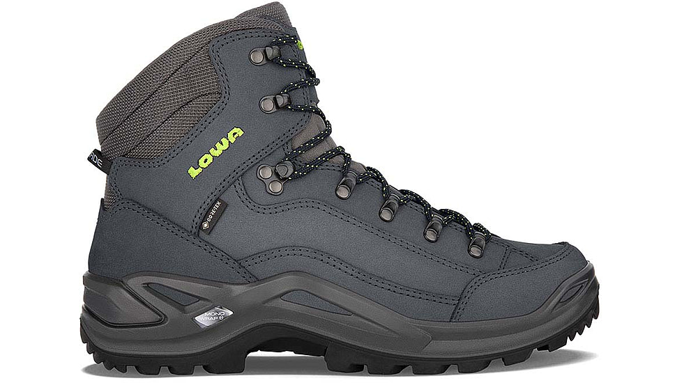 Lowa Renegade GTX Mid Hiking Shoes - Men's, Medium, 10.5 US, Dark Blue/Lime, 3109456702-DBULIM-Medium-10-5