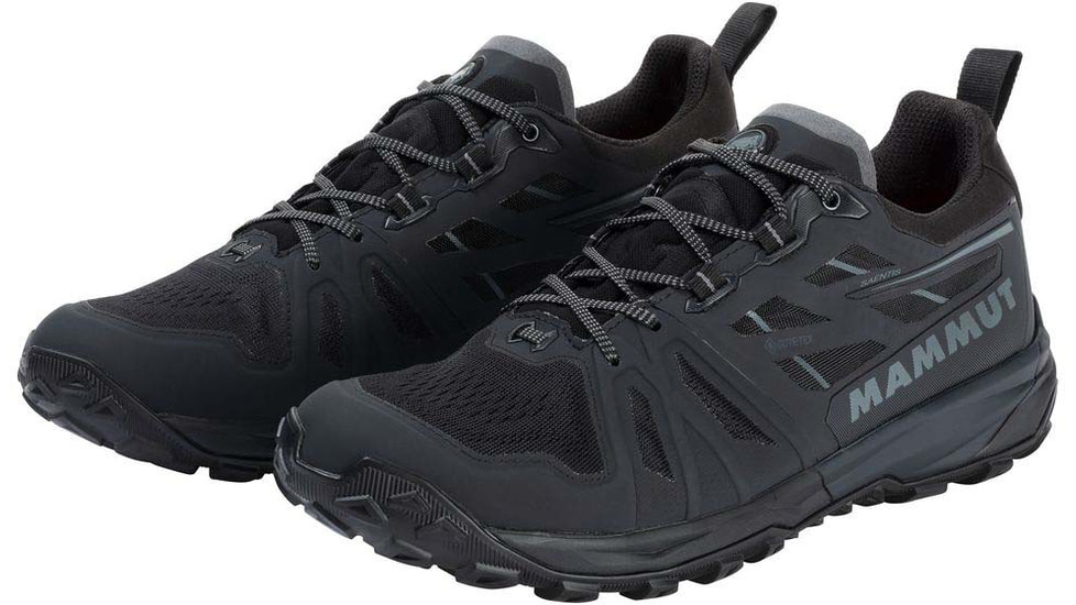 Mammut Saentis Low GTX Hiking Shoes - Mens, Black/Phantom, 11 US, 3030-03410-00189-1100