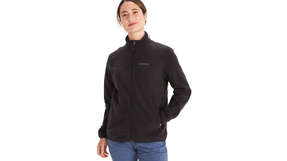 Marmot Rocklin Full Zip Jacket - Womens, Black, Extra Small, M12402-001-XS