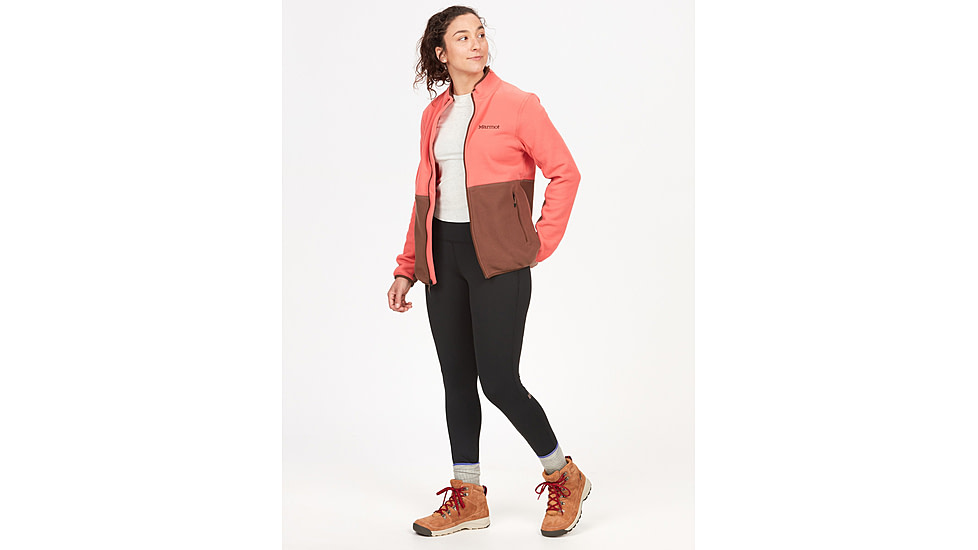 Marmot Rocklin Full Zip Jacket - Womens, Grapefruit/Pinecone, Extra Large, M12402-22519-XL