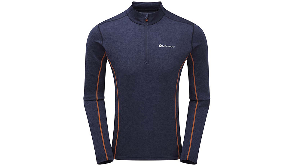 montane mens dart zip neck tee