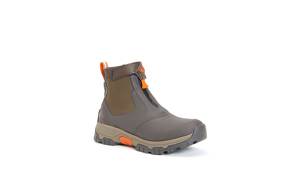 Muck Boots Apex Zip Mid Boots - Men's, Dark Brown/Orange, 9, AXMZ-907-BRN-090