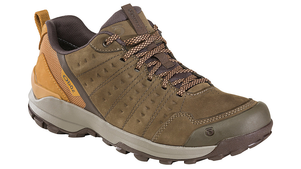 Oboz Sypes Low Leather B-DRY Hiking Shoes - Mens, Wide, Wood, 12, 76101-Wood-Wide-12