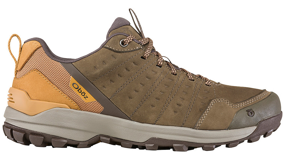 Oboz Sypes Low Leather B-DRY Hiking Shoes - Mens, Wide, Wood, 12, 76101-Wood-Wide-12