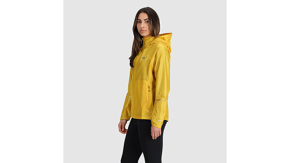 Outdoor Research Helium Rain Jacket - Womens, Saffron, Extra Small, 3002361187005
