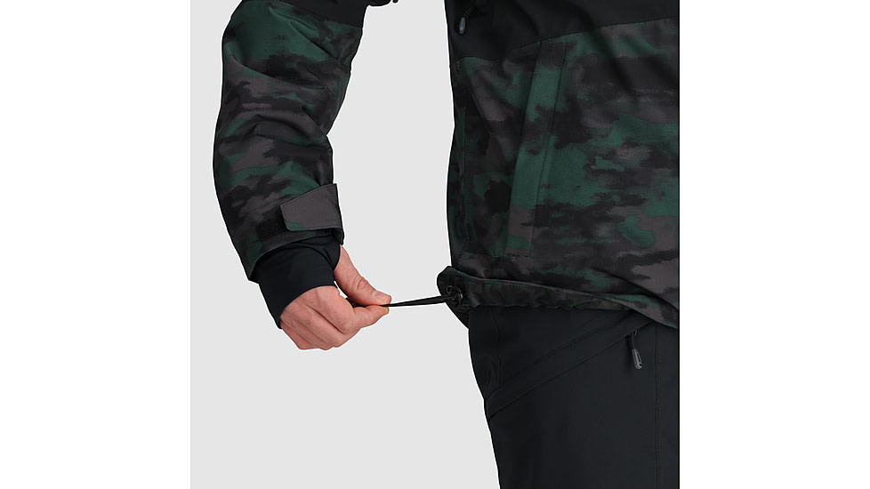 Outdoor Research Snowcrew Jacket - Mens, Grove Camo/Black, Medium, 2831902533007