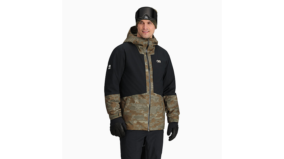 Outdoor Research Snowcrew Jacket - Mens, Ranger Green Camo/Black, Extra Large, 2831902782009