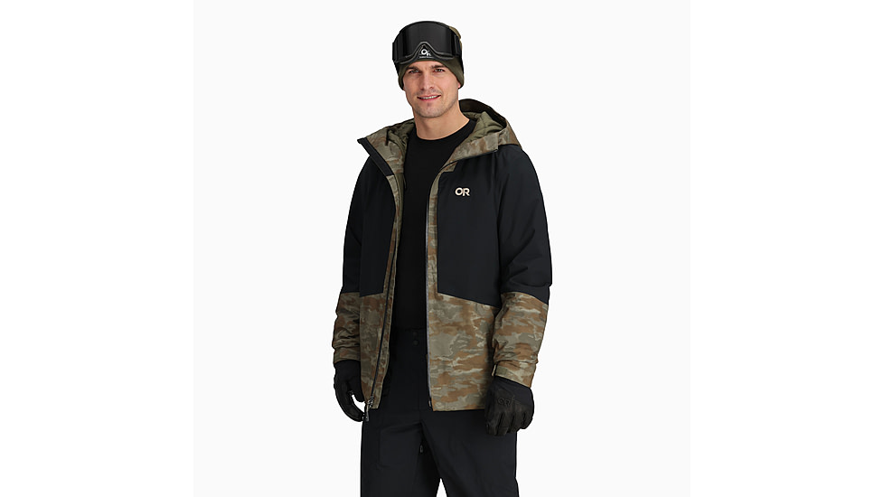 Outdoor Research Snowcrew Jacket - Mens, Ranger Green Camo/Black, Extra Large, 2831902782009