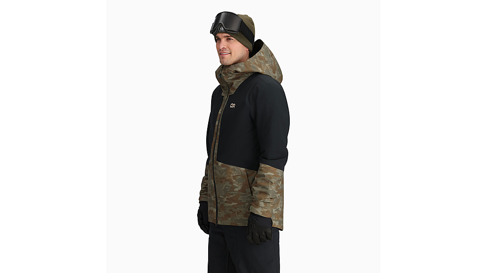 Outdoor Research Snowcrew Jacket - Mens, Ranger Green Camo/Black, Extra Large, 2831902782009