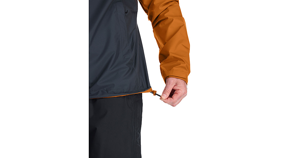 Rab Downpour Eco Jacket - Mens, Marmalade/Beluga, Large, QWG-82-MAB-LRG