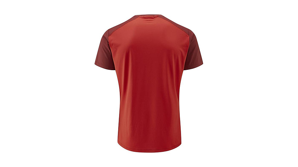 Rab Force Tee - Mens, Ascent Red/Oxblood Red, Small, QBL-05-ARO-SML