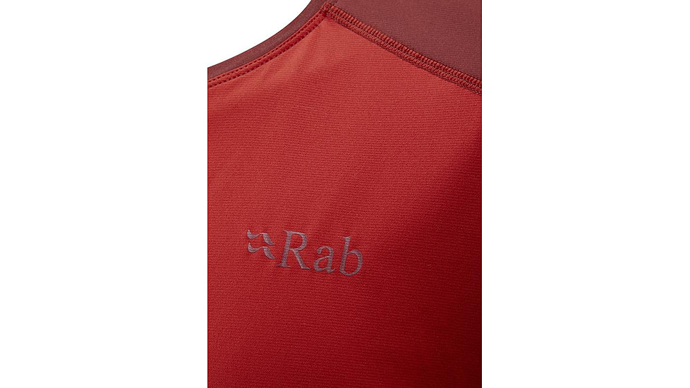 Rab Force Tee - Mens, Ascent Red/Oxblood Red, Small, QBL-05-ARO-SML