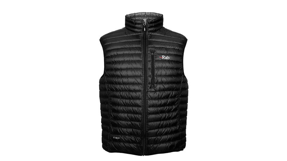 Rab Microlight Vest - Men's, Black, Extra Small, QDB-18-BL-XS