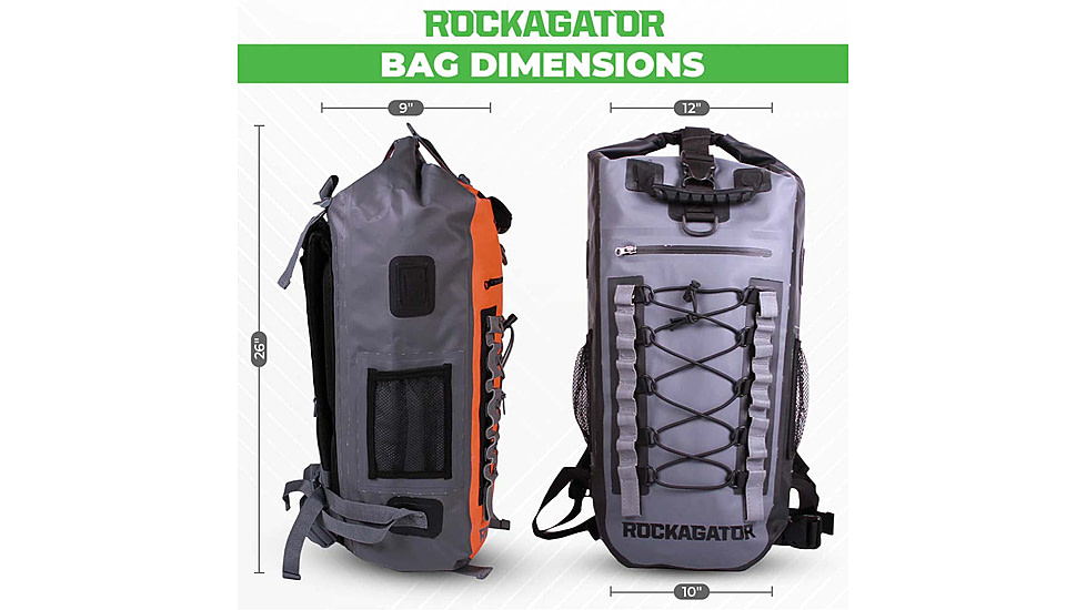 Rockagator Hydric Series Waterproof Backpack, 40L, Green, HDC40GRN