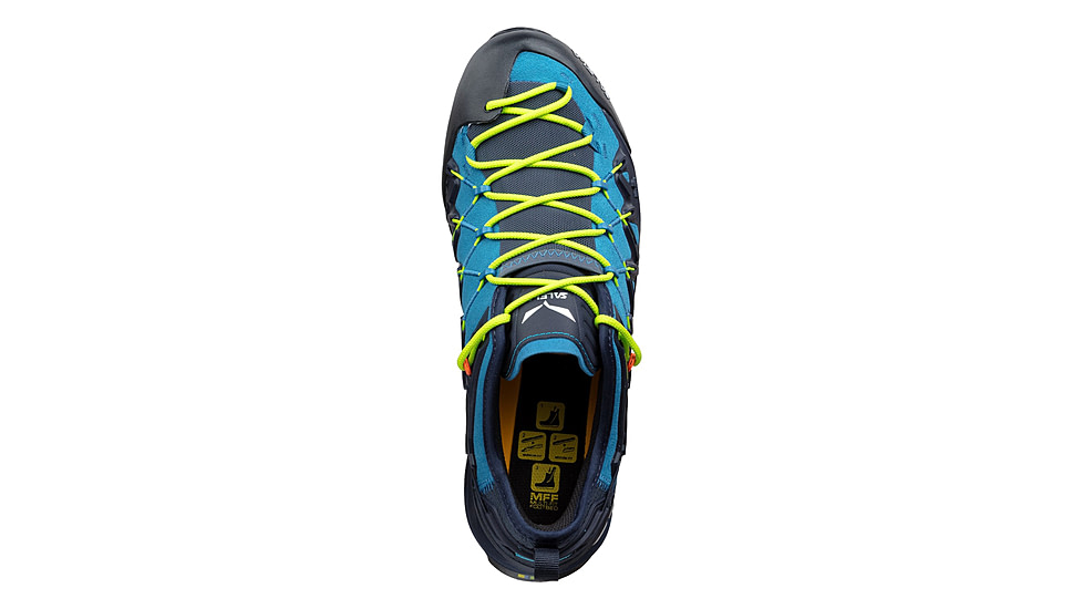Salewa Wildfire Edge Climbing Shoes - Mens, Premium Navy/Fluo Yellow, 7, 00-0000061346-3988-7