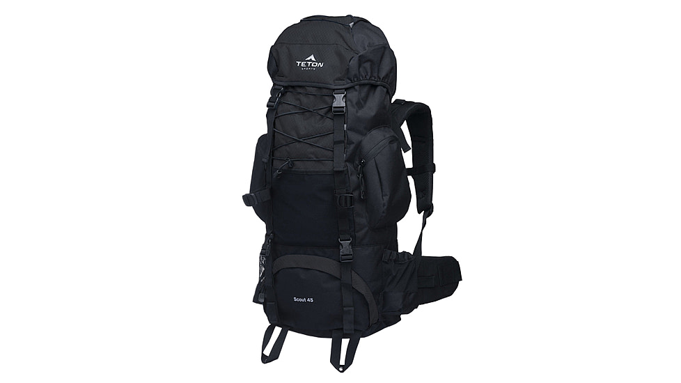 TETON Sports Scout 45L Backpack, Black, 2103SCBK