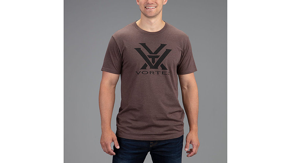 Vortex Core Logo T-Shirt - Mens, Brown Heather, Medium, 120-16-BRHM