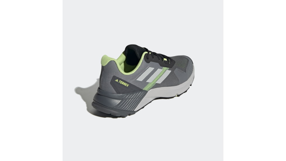 Adidas Terrex Soulstride Trailrunning Shoes - Men's, Grey Four/Grey Two/Pulse Lime, 10, GZ9034-10