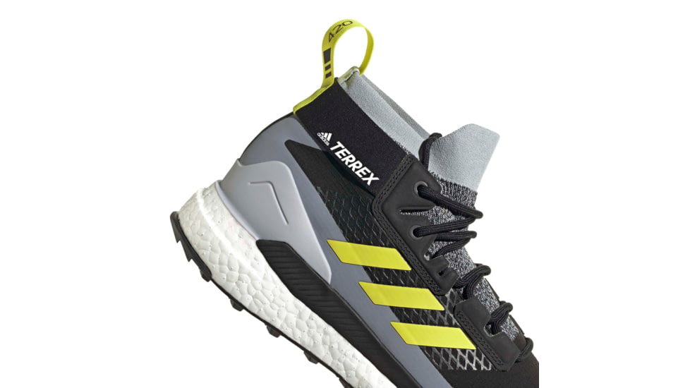 Adidas Terrex Free Hiker GTX Shoes - Men's, Halo Silver/Acid Yellow/Core Black, 12.5, FX4510-20-12.5