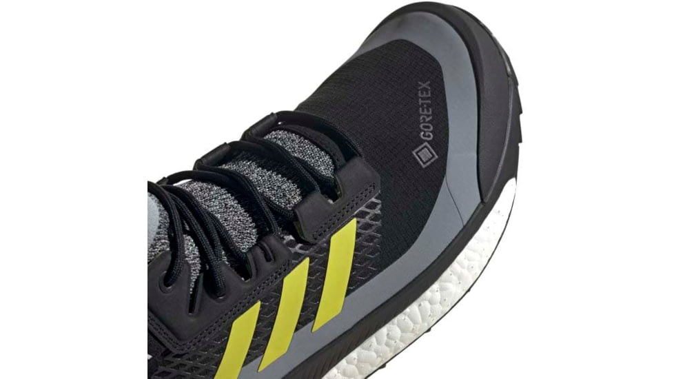 Adidas Terrex Free Hiker GTX Shoes - Men's, Halo Silver/Acid Yellow/Core Black, 12.5, FX4510-20-12.5
