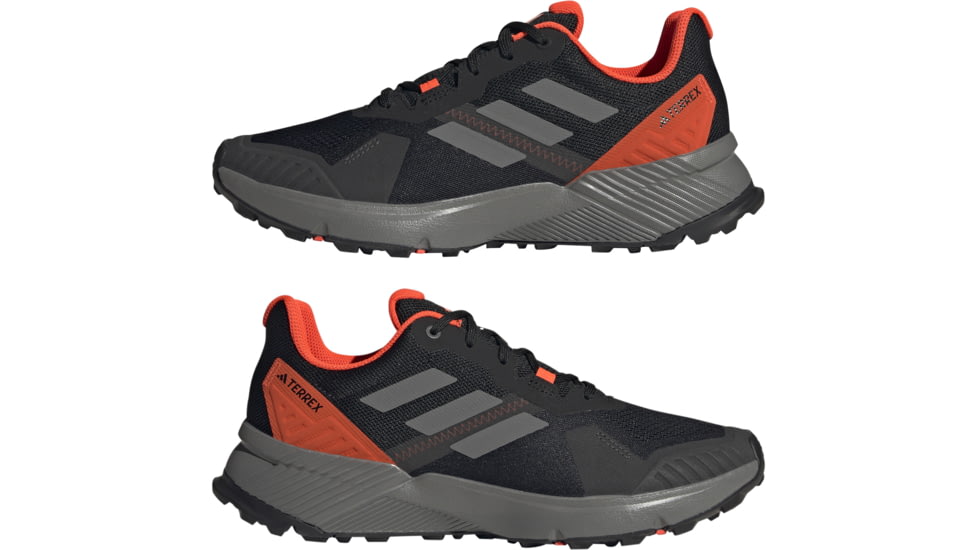 Adidas Terrex Soulstride Trail Running Shoes - Mens, Core Black/Grey Four/Solar Red, 12 US, IF5010-12