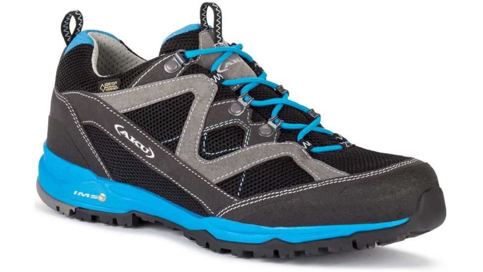 Mio Surround GTX Hiking Shoe - Mens-Black/Turquoise-Medium-9.5