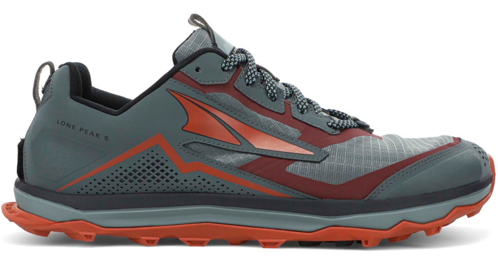 Altra Lone Peak 5 Shoes - Men's, Gray/Orange, 10.5, — Mens Shoe Size ...