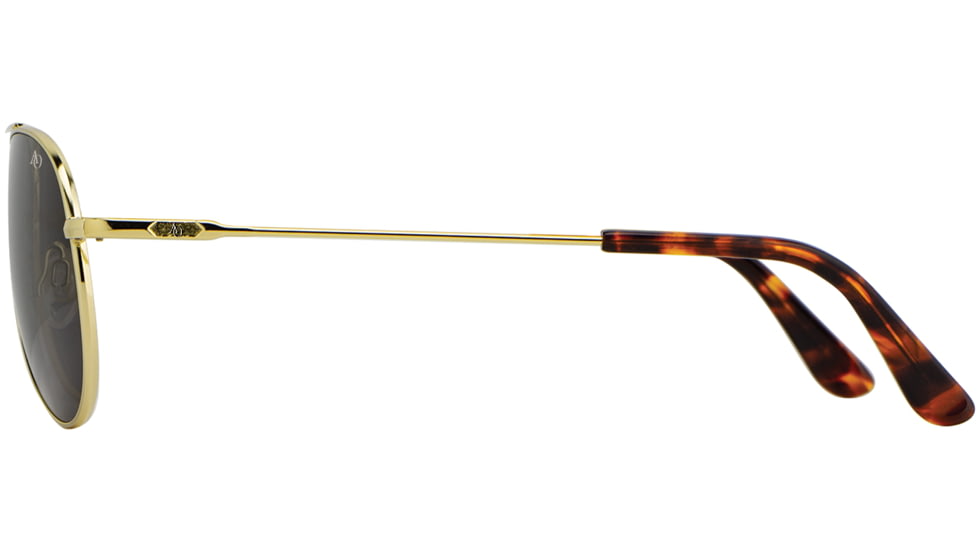 AO General Sunglasses, Gold, True Color Gray AOLite Nylon Lenses, 58-14-145 B52.5, GEN158STTOGYN