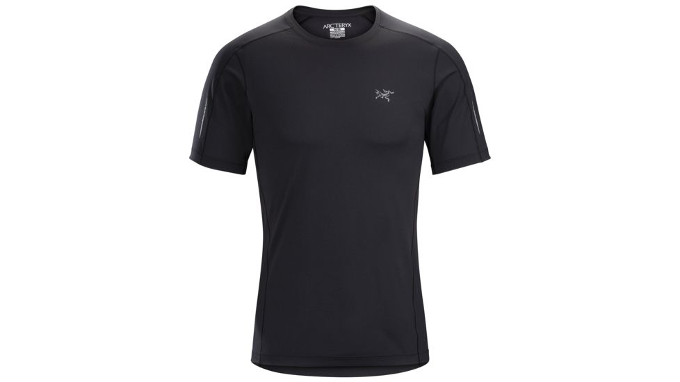 Arc'teryx Motus Crew Neck Shirt with Short Sleeve - Men's, Black, Extra Large, 374232