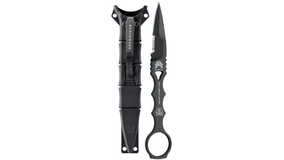 Benchmade SOCP ComboEdge Black Dagger/ Injected Molded Black Sheath with Dip Coated Clip 178SBK