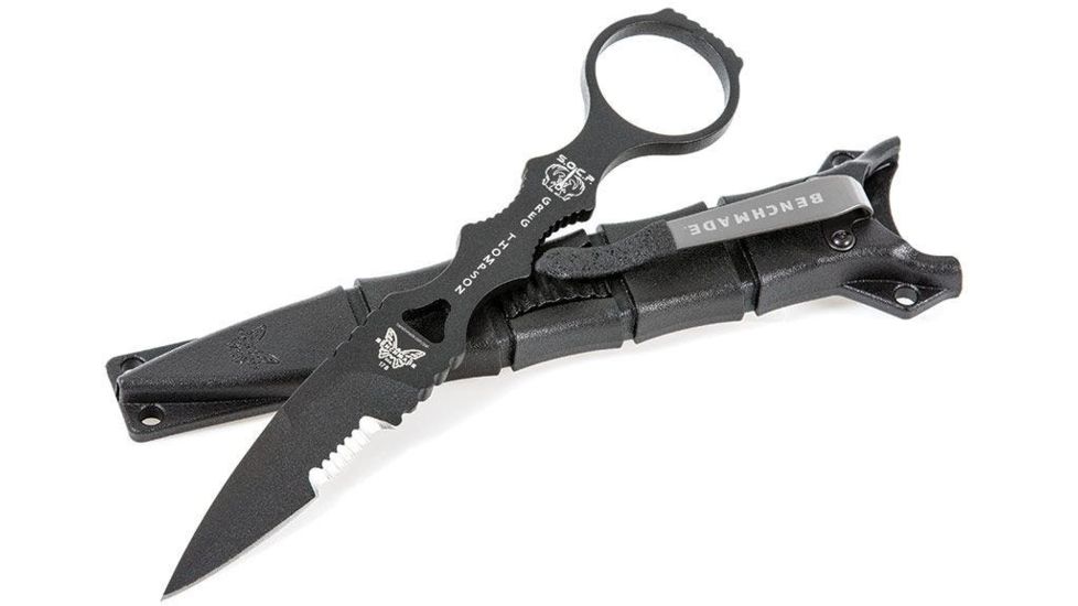 Benchmade SOCP ComboEdge Black Dagger/ Injected Molded Black Sheath with Dip Coated Clip 178SBK