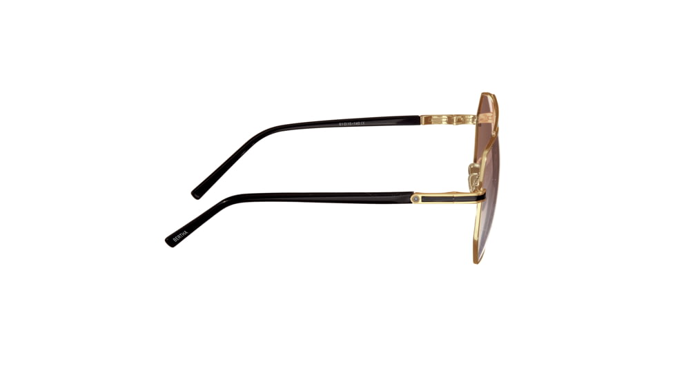 Bertha Brynn Sunglasses - Womens, Gold Frame, Brown Polarized Lens, Gold/Brown, One Size, BRSBR035BN