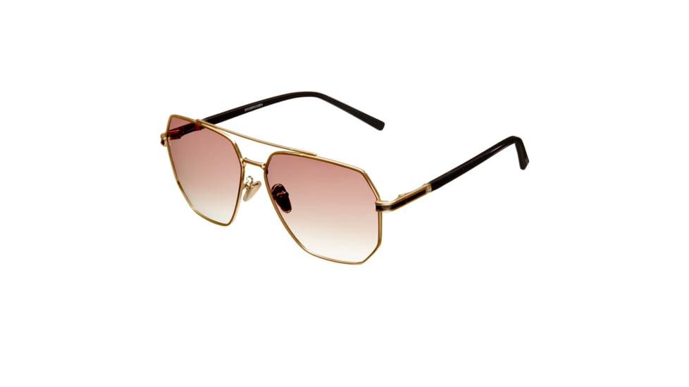 Bertha Brynn Sunglasses - Womens, Gold Frame, Brown Polarized Lens, Gold/Brown, One Size, BRSBR035BN