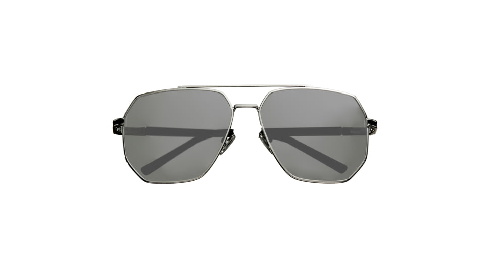 Bertha Brynn Sunglasses - Womens, Silver Frame, Silver Polarized Lens, Silver/Silver, One Size, BRSBR035SL