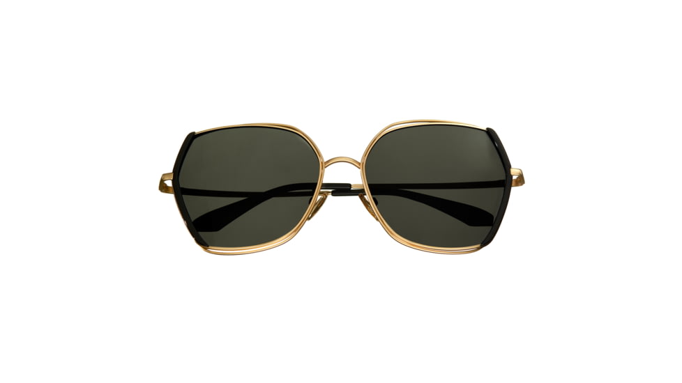 Bertha Remi Sunglasses - Womens, Gold Frame, Black Polarized Lens, Gold/Black, One Size, BRSBR034GY
