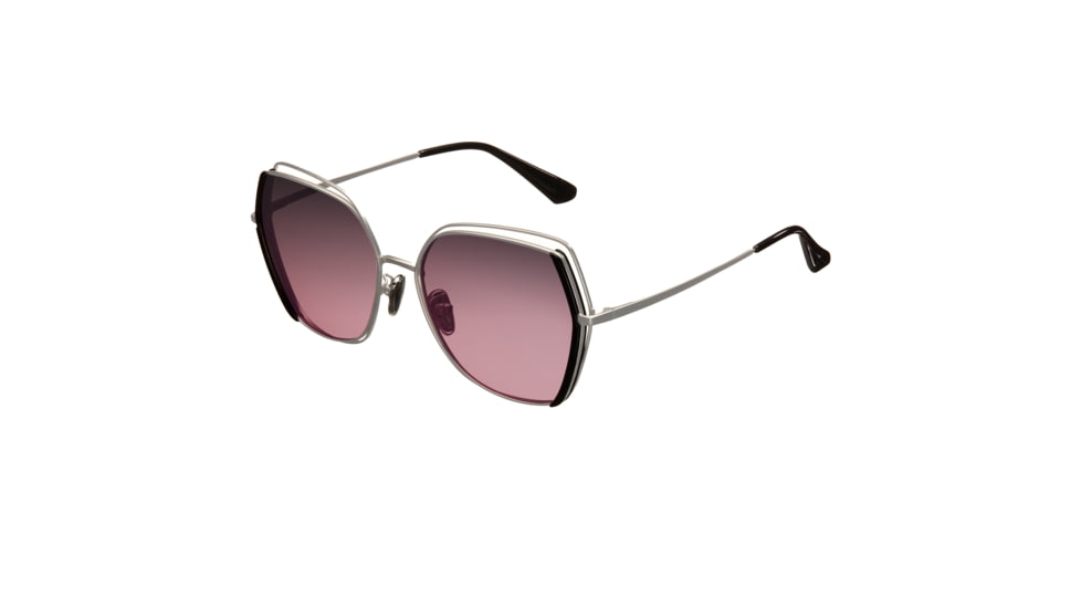 Bertha Remi Sunglasses - Womens, Silver Frame, Purple Polarized Lens, Silver/Purple, One Size, BRSBR034PK