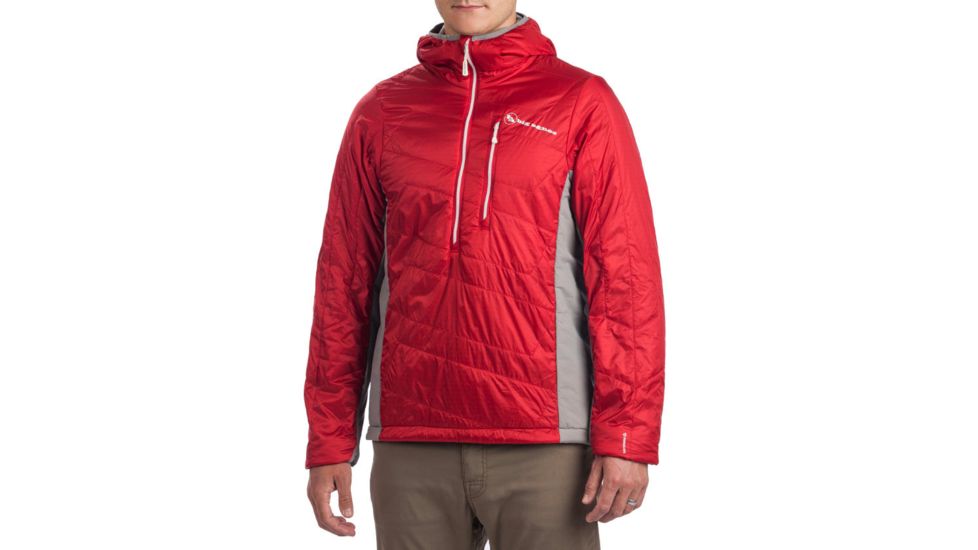 Big Agnes Porcupine Hooded Pullover - Mens, Red/Gray, Medium, 31206-red/gray-MD
