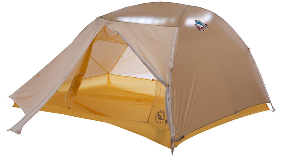 Big Agnes Tiger Wall UL3 mtnGLO Solution Dye Tent, Greige/Gray/Yellow, TTWUL3MG21