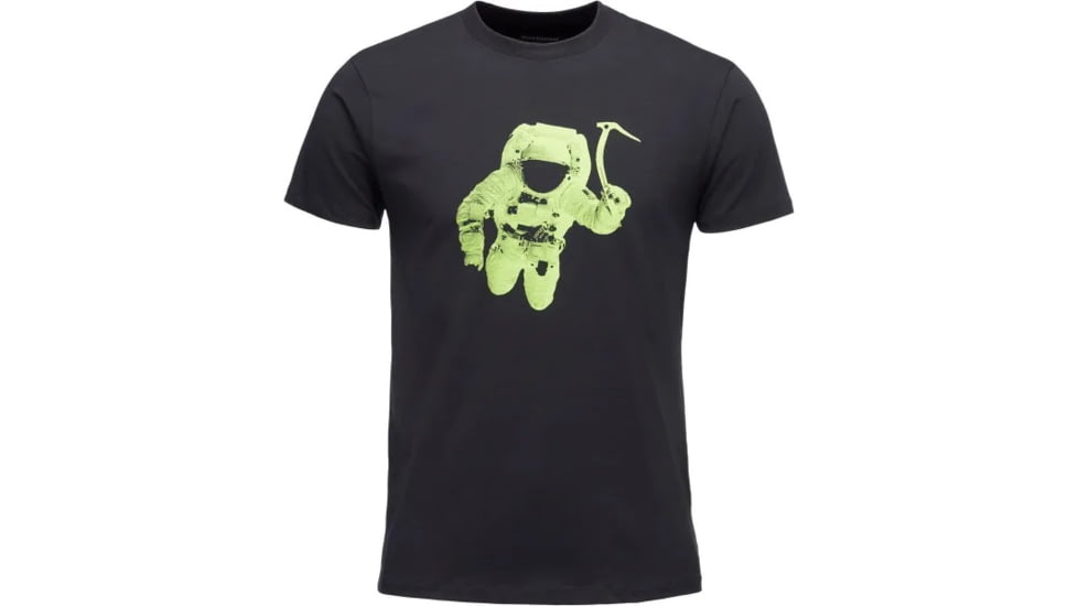 Black Diamond Spaceshot Short Sleeve T-Shirt - Mens, Black/Envy Green, Extra Small, APGY4V9010XSM1