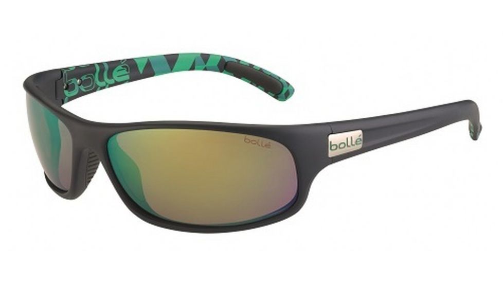 Bolle Anaconda Sunglasses, Matte Blue/Green Frame, Brown Emerald oleo AF, Polarized, 12081