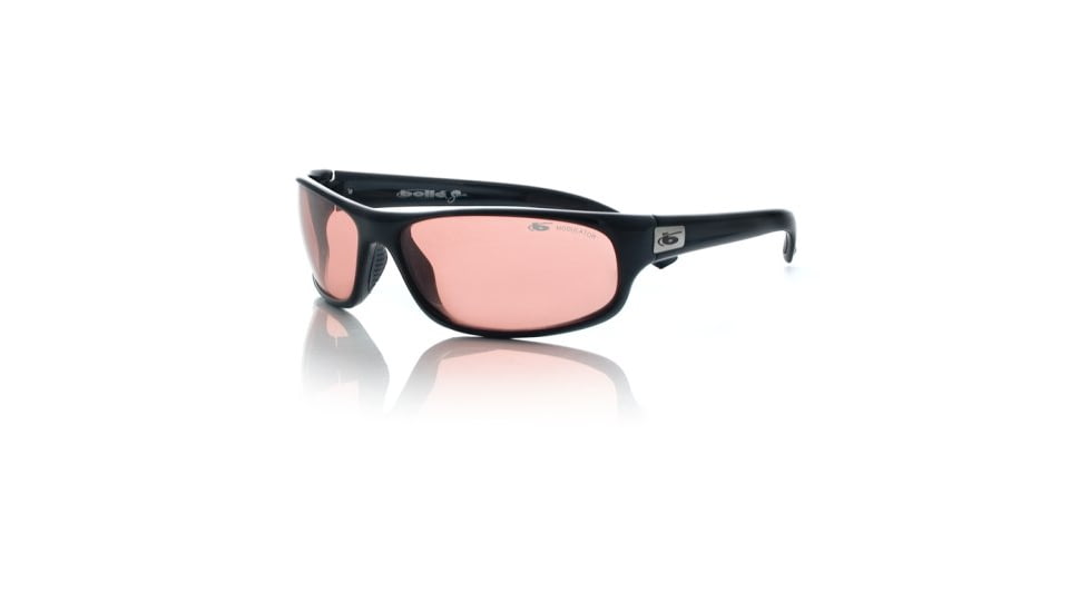 Bolle Anaconda Sunglasses, Shiny Black Frame, Modulator Rose Lens, 10501