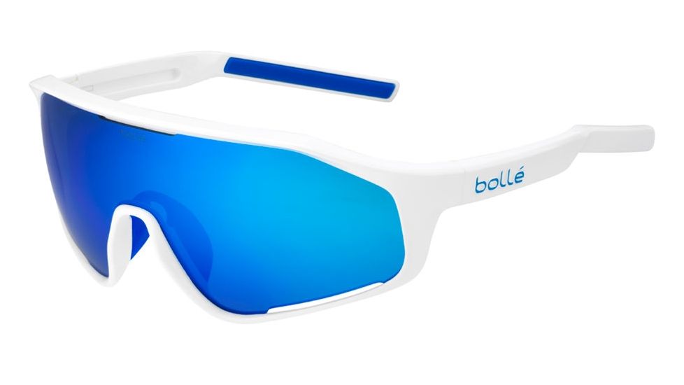Bolle Asphalt Sunglasses, Shiny White, Brown Blue, 12508