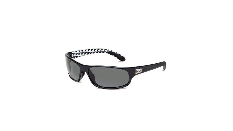 Bolle Anaconda Sunglasses, Shiny Black/White Frame, TNS Gun Lens, 11671