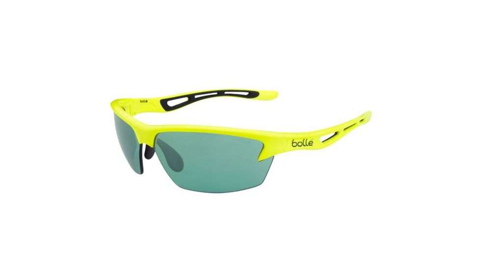 Bolle Bolt Sunglasses, Neon Yellow Frame, CompetiVision Gun Oleo AF Lens, 12014