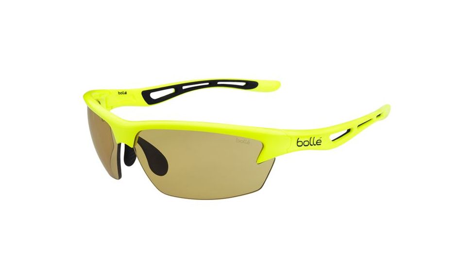 Bolle Bolt Sunglasses, Neon Yellow Frame, Modulator V3 Golf Oleo AF Lens, Photochromic, 12007