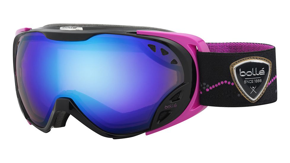 Bolle Duchess Goggles, Black and Pink Frame, Aurora Lens, 21461