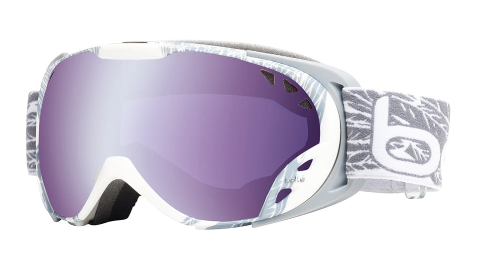 Bolle Duchess Ski/Snowboard Goggles - White and Silver Wings Frame and Aurora Lens 20972
